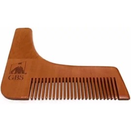 GBS Men Wood Mustache Beard Comb Trimming Shaping Template Tool Symmetry