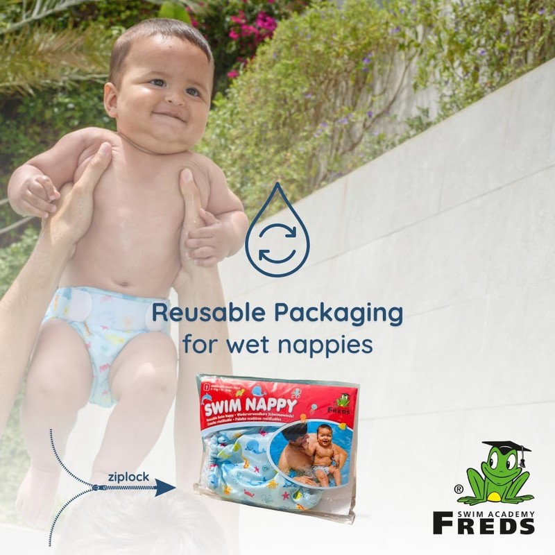 FREDS Swim Nappy Blue - Reusable Swim Nappy for Boys