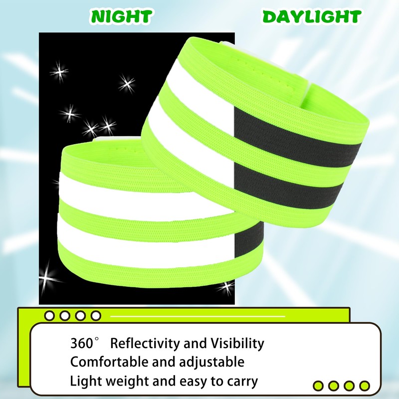 Flotory 56 Pcs Reflective Bands Reflector Running GearVisibility Reflective Straps