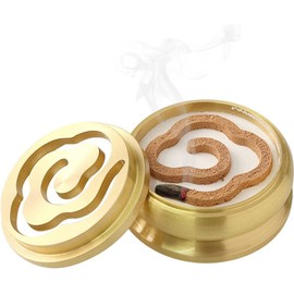 Umora Incense Making Kit, Incense Seal Mold Set, Aroma, Incense Burner, Incense Burner, Buddhist Altar, Meditation, Incense Tool, Brass Swirl Incense Tray, Portable, Convenient, 3 in 3 (Ruiun)