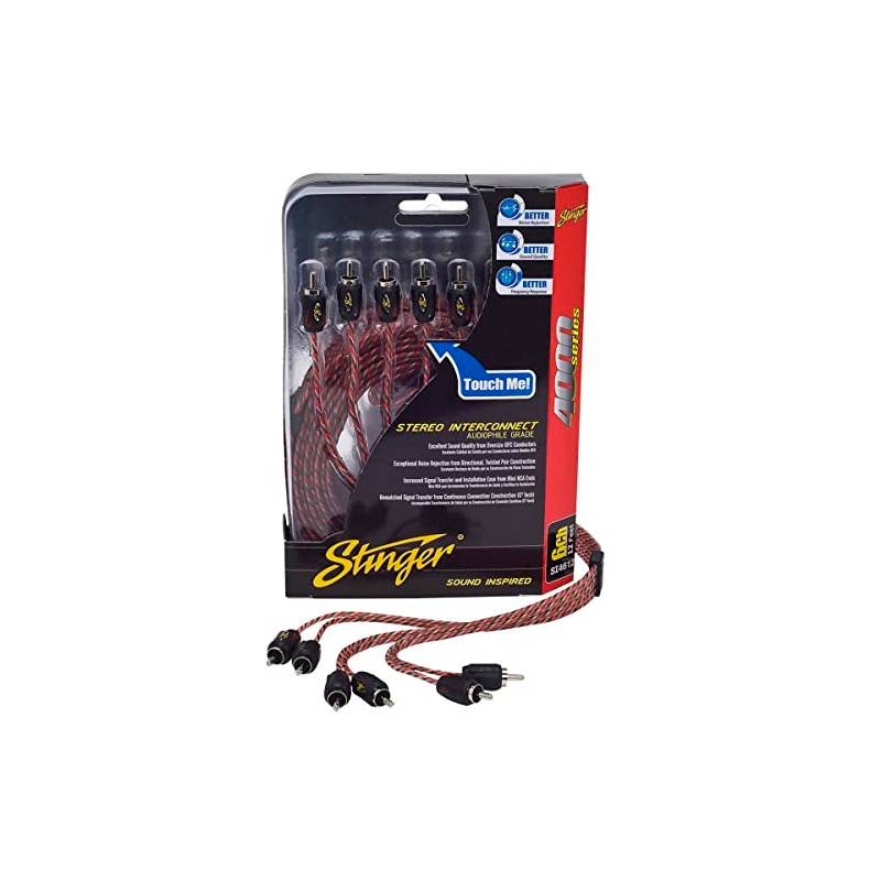 Stinger SI4617 17-Foot 4000 Series Professional 6 Channel RCA Interconnects