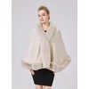 BEAUTELICATE Faux Fur Shawl Winter Wedding Wraps Bridal Bridesmaids Stole