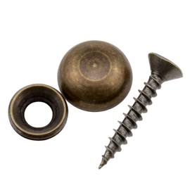 Yocimango 15mm with Self-Tapping Screws Decorative Screw Caps Decorative Screws with Caps Wall Fixing Screw Fixing Cap Brass Decorative Screws with Caps Decorative Nails for Hanging 8PCS