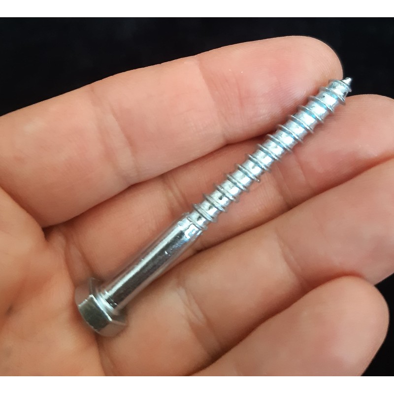 Coach Wood Screws Hex Head Width 13mm Zinc Plated Steel