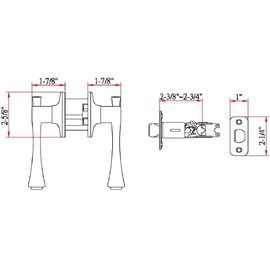 Design House 755413 Ironwood 2-Way Adj. Passage Door Handle, Sage