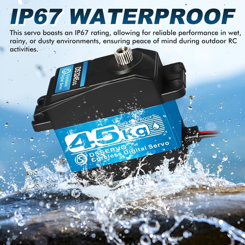 45KG Servo 1/10 Steering Servo High Torque Coreless RC Steering
