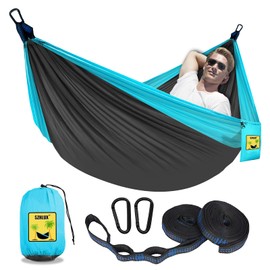 SZHLUX Camping Hammock Single Portable Hammocks with 2 Tree Straps and Attached Carry Bag