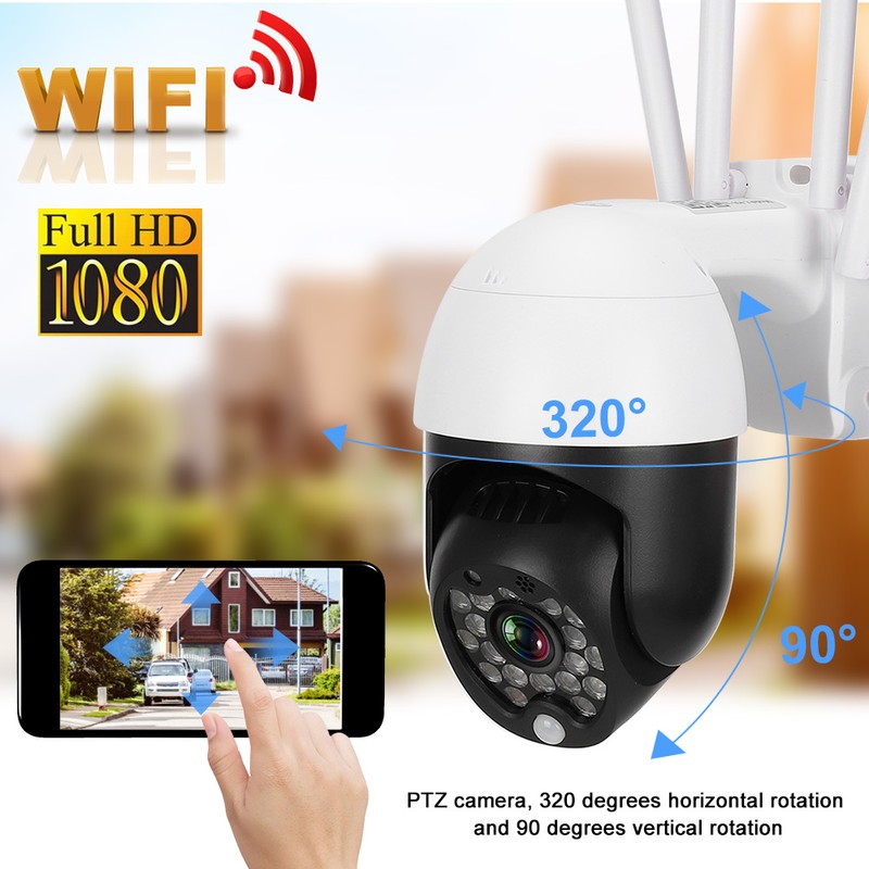 Mini 1in WiFi 1080P IP66 18 Lights Pan/Tilt Infrared Dome