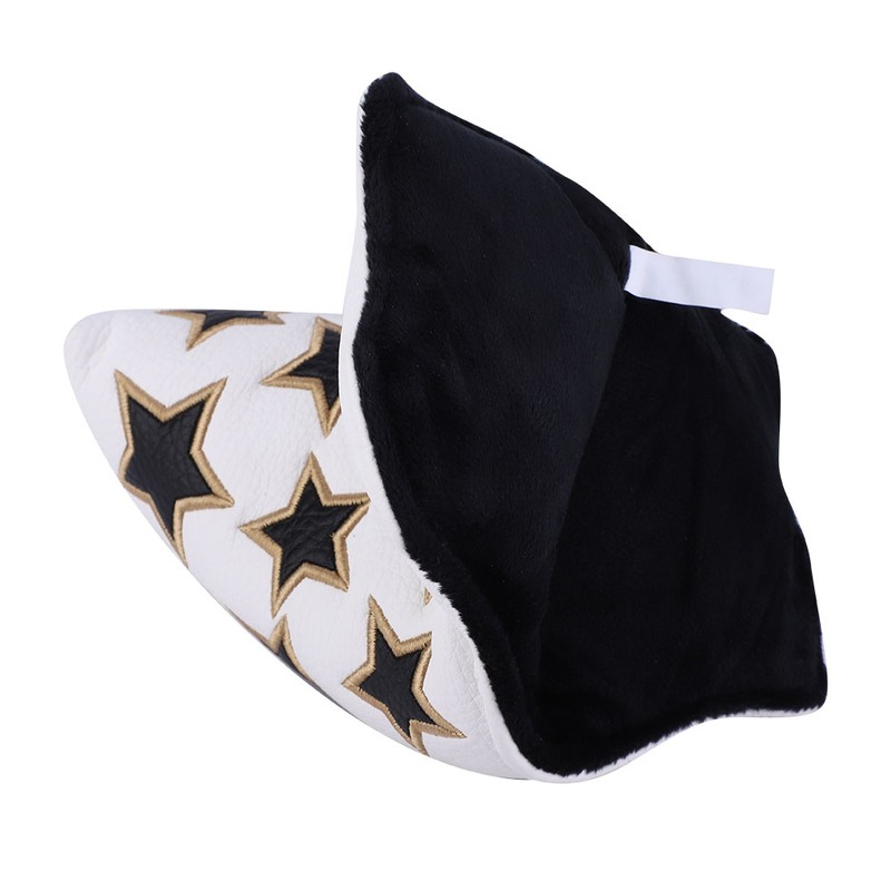 L Shape PU Leather Star Embroidery Semicircular Waterproof Thicken Plush