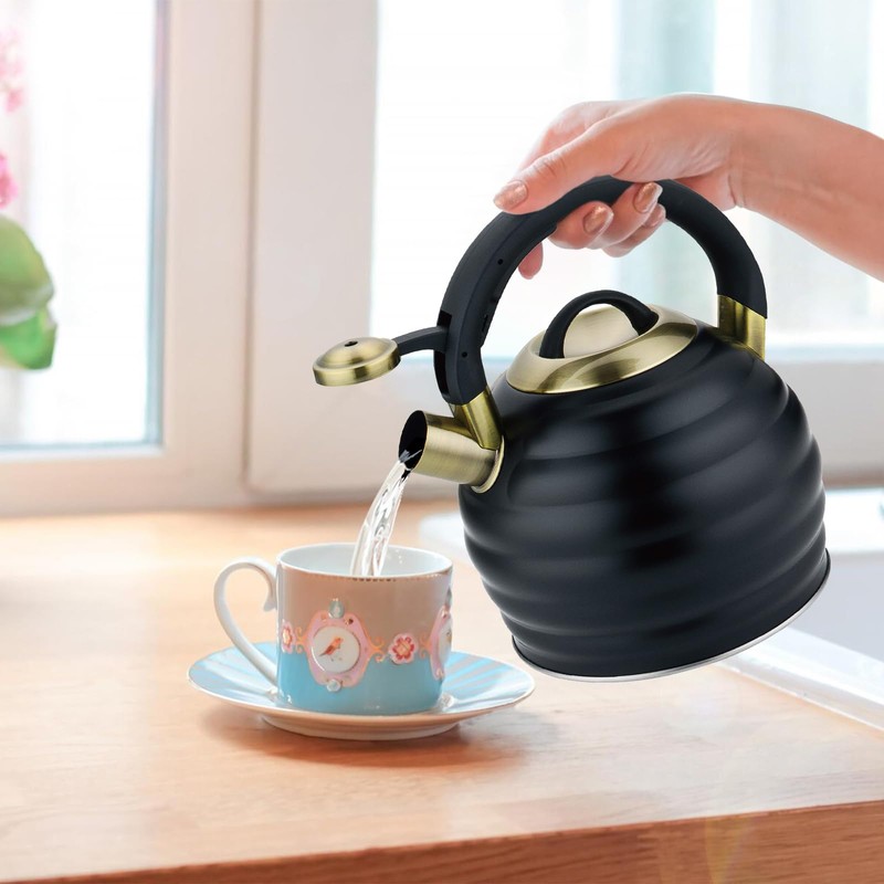 Tea Kettle for Stove Top Whistling Teapot, 3.2Q Tea Pot