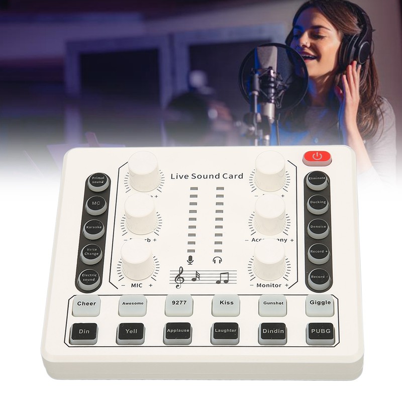 Live Sound Card Multiple Sound Effects Voice Changing Mini Sound