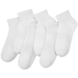 Zuimei 6 Pairs White Socks Women Ankle Socks Trainer Socks White Ankle Socks Womens Sport Socks Breathable Athletic Socks White Sport Socks for Women Girls Sports Casual Business School Work