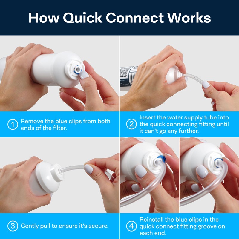 SpiroPure SP-IM120QC Inline Alkaline Carbon Water Filter, MineralPlus Remineralization, 1/4"