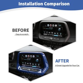 RT-TCZ for Camaro Radio 8" Display Screen Trim Cover for Chevy Camaro 2017 up Blue Interior Accessories (8" Display Screen Version)