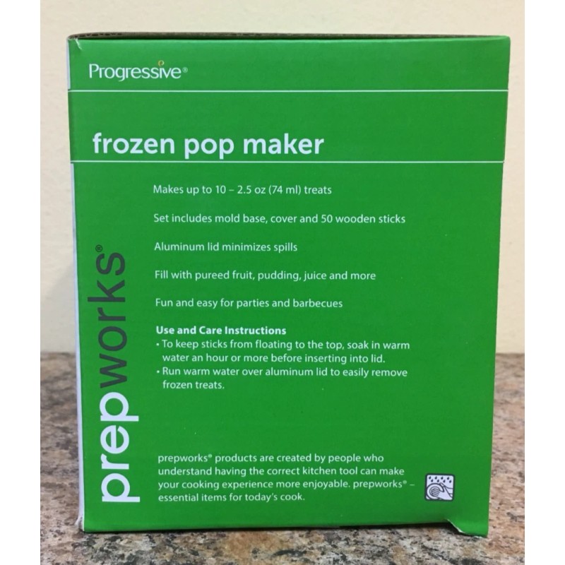 Progressive PLP-1 Prepworks Clear Plastic Freezer Pop Maker