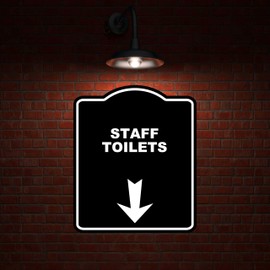 True North Black Sign Arrow Down Aluminum Composite Sign 20 x 24 inches