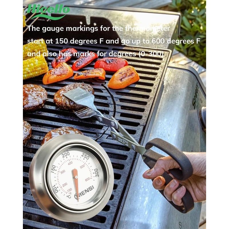 Hicello 2.44'' BBQ Barbecue Replacement Parts Charcoal Grill Pit Wood