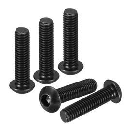 DTGN 40pcs M6-1x25mm Hex Socket Button Head Cap Bolts Ideal for Road Bike Mountain Bike Auto Motorcycle Carbon Steel Black Oxide Hex Socket Bolts