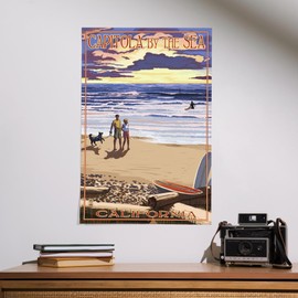 Lantern Press 16x24 Inch Giclee Print, Capitola, California, Capitola By the Sea Sunset Beach Scene