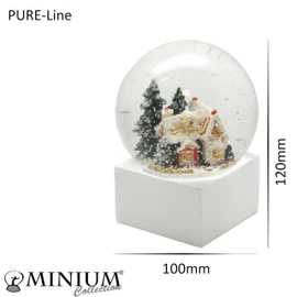 Pure-Line 20128 Snow Globe Sugar Baker's House, White Corner Socket, Diameter 100 mm