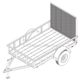 5′ x 8′ Utility Trailer Plans – 3,500 lb Capacity | Trailer Blueprints Model U60-96-35J