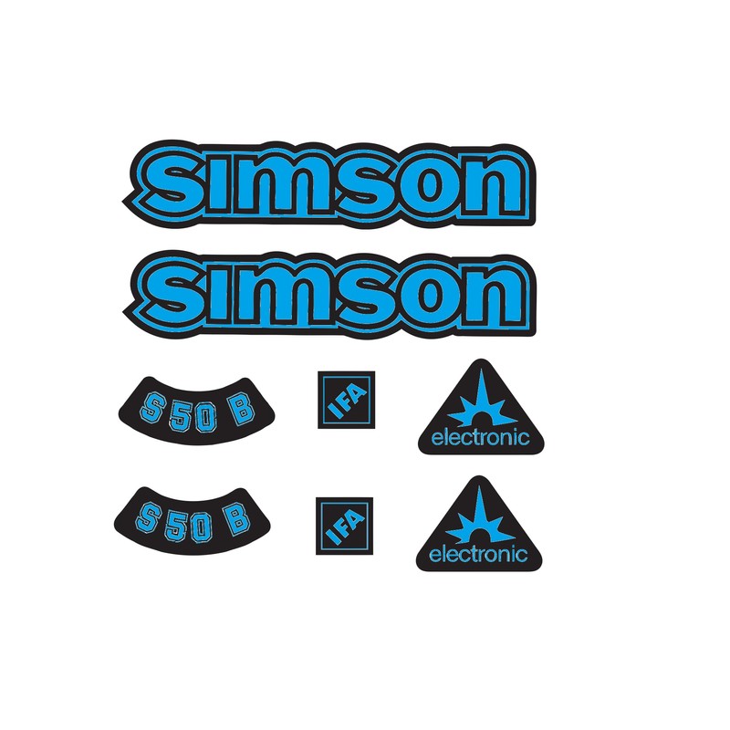 Transparent Simson S50B Sticker Set IFA Electronic | Bright |