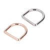 120Pcs Metal D Rings Seamless Interface Strong Load Bearing Gold