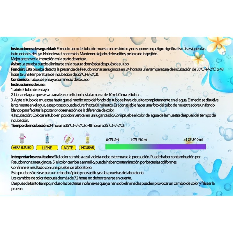 Medasa Bacteria Test Water Test for Pseudomonas Aeruginosa Bacteria Test