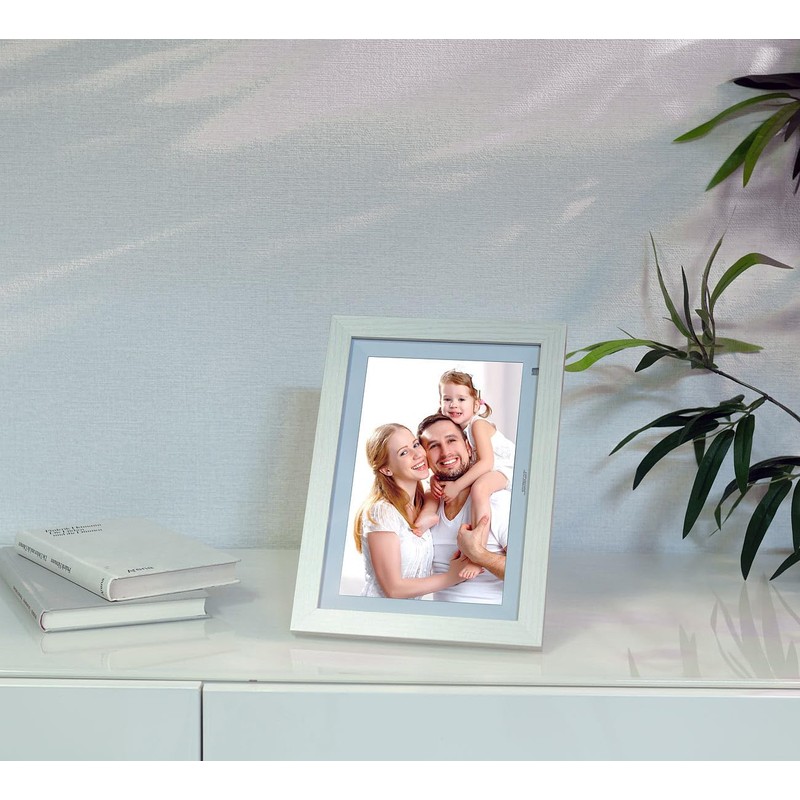 Somikon Accessories for App Picture Frame: Light Wooden Frame for