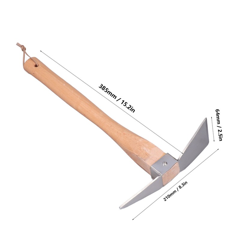 Pick Axe Simple Practical Fine Workmanship Stainless Steel Wood Material