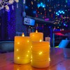Flameless Candles,Battery Operated Candles,LED Candles.Battery Candles with String Lights.Flickering Candles