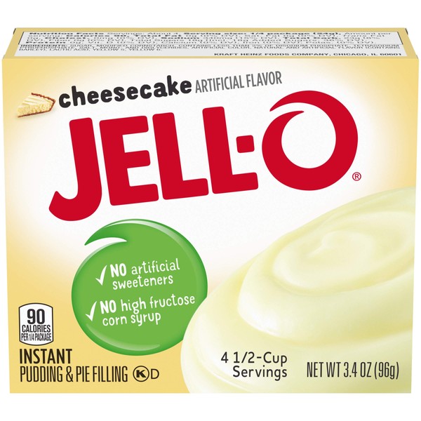 Jell-O Instant Cheesecake Pudding & Pie Filling (3.4 oz Boxes, Pack of 24)