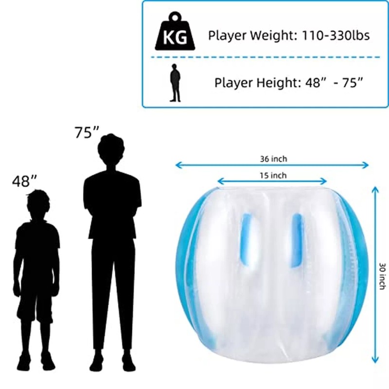 Theefun Bumper Balls, 2 Pack Inflatable Sumo Ball, 36inch Bopper