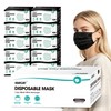 1000 pcs Black Disposable Masks, 3 Ply Breathable Face Masks