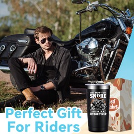 Fufandi I Don't Snore I Dream I'm A Motorcycle Stainless Steel Tumbler - Motorcycle Gifts for Men - Fathers Day Gift for Motorcycle Lovers, Dad Grandpa, Boyfriend Uncle