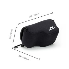 MegaGear "Ultra Light" Neoprene Kameratasche Für Sony A6000 mit 16-50 Objektiv (Schwarz)