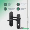 EAI Black Door Handle Key Lock Set - 1 Pair