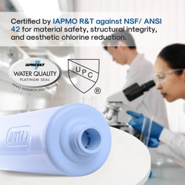 ICEPURE Inline Water Filter for Hose on RV Garden Pool Camper Marine Boat for Drinking, Car Washing, Gardening, Planting, Spa, Reduces Chlorine, Bad Taste, Odors, with 1 flexible hose protector, 1PACK