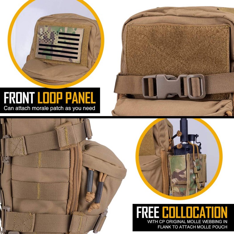 IDOGEAR Mini Tactical MOLLE Hydration Pack Water Reservoir Bag Outdoor