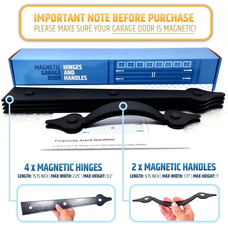 Premium Quality & Strong Magnetic Garage Door Decorative Hardware -
