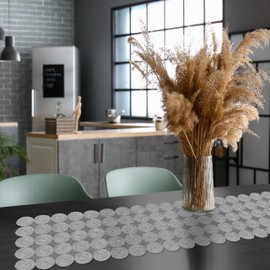 Elegant Comfort Embroidery Misho Runner-Dresser Scarf for Home Room Crochet Tabletop, Kitchen Dining Table Decoration for Indoor and Outdoor, 16 X 36 Inch, Gray