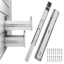 22 Inch Heavy Duty Soft Close Drawer Slides (1 Pair)，Metal Heavy Duty Ball Bearing and Full Extension Cabinet Drawer Slides - 200 LB Capacity, Made of Cold-Rolled Steel