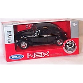 Corgi welly black volkswagen beetle hard top car with pull back and go action model, TY4955-07
