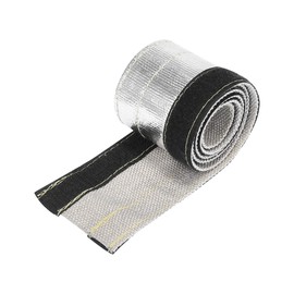 X AUTOHAUX Car Heat Shroud 3/8" ID 3.2ft Aluminized Sleeving Shield Sleeve