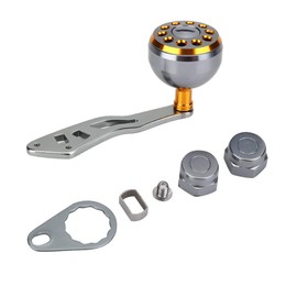 Carrete De Repuesto para Mango De Potencia, Parte De Metal, Carrete Giratorio De Pesca, Agarre para Abu Round Baitcast (Dorado)