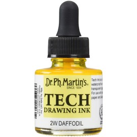 Dr. Ph. Martin's TECH Drawing (2W) Ink Bottle, 1.0 oz, Daffodil
