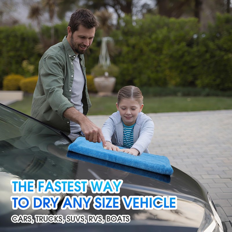 BMLEI Microfiber Car Drying Towel, 24"x48" Extra Large Car Detailing