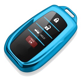 Tukellen for Toyota Key fob Cover Soft Key Shell Case for 2025 Camry 2019-2025 Land Cruiser,2021-2025 Sienna Venza Hilux Fortuner 2023-2025 Highlander Tundra Corolla bZ4X Prius 4/5/6 Buttons-Blue
