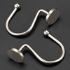 ZESLMG Shower Curtain Hooks, Nickel Shower Curtain Rings Rustproof Metal