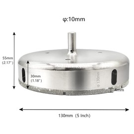 5 Inch Diamond Drill Bits Glass Hole Saw Drill Bit Set for Glass Ceramics Porcelain Ceramic Tile Marble